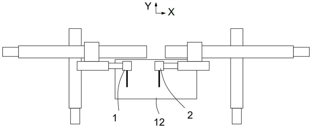 Double-head laser marking device based on axial direction and galvanometer linkage