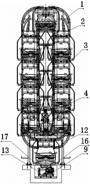 Comb-tooth-type automatic rotating vertical circulating garage