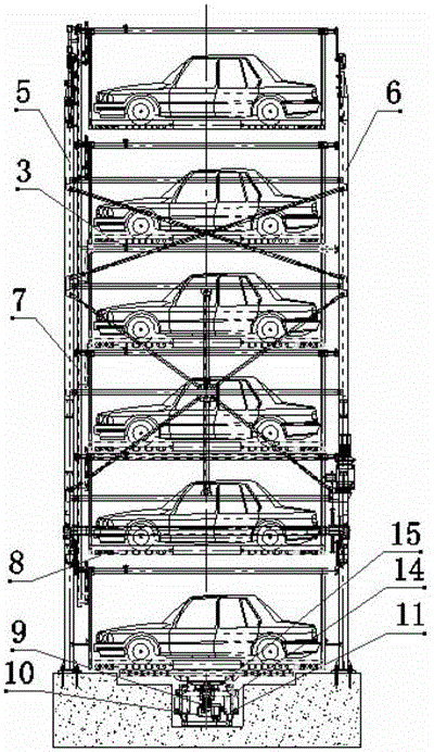 Comb-tooth-type automatic rotating vertical circulating garage