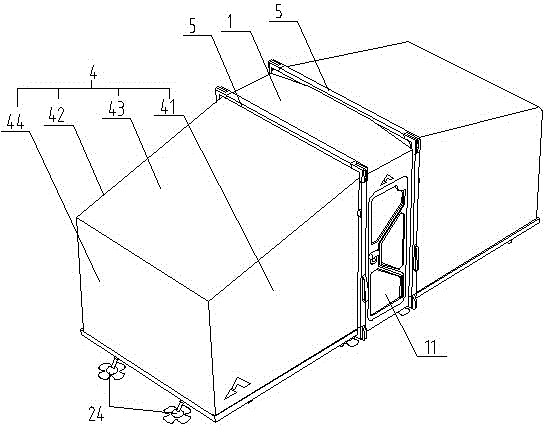 Modular square cabin