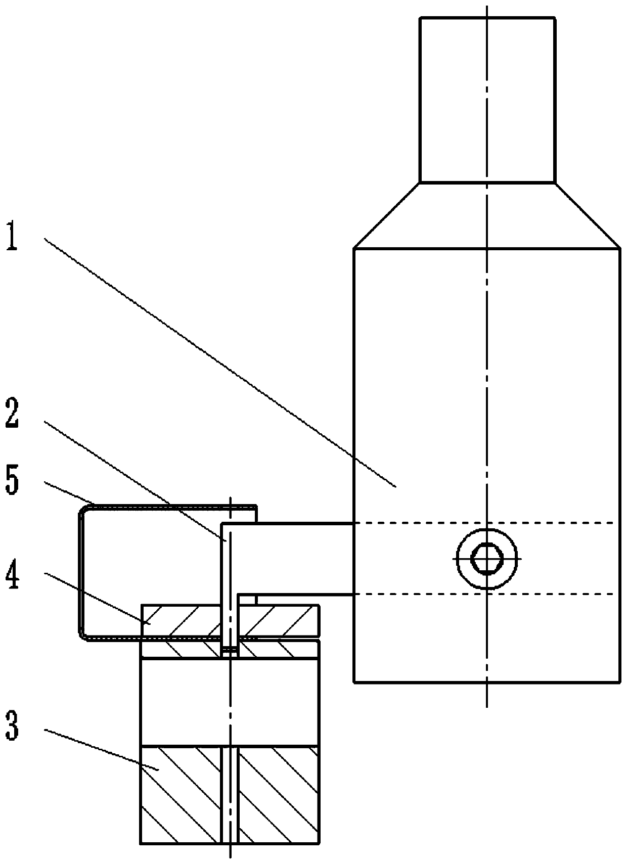 Punching die structure of side face side wall hole