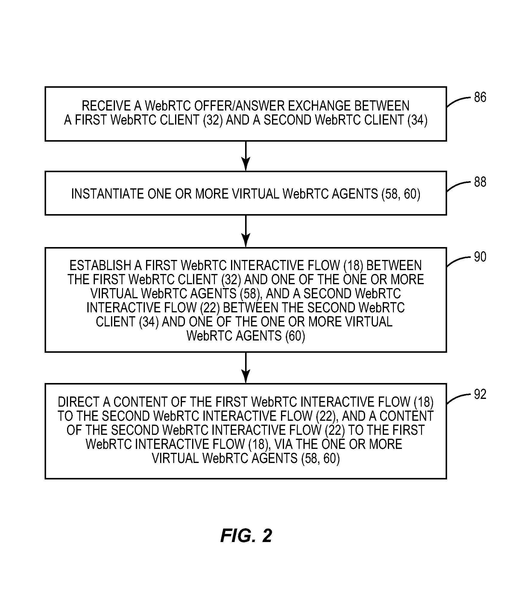 Back-to-back virtual web real-time communications (webrtc) agents, and related methods, systems, and computer-readable media