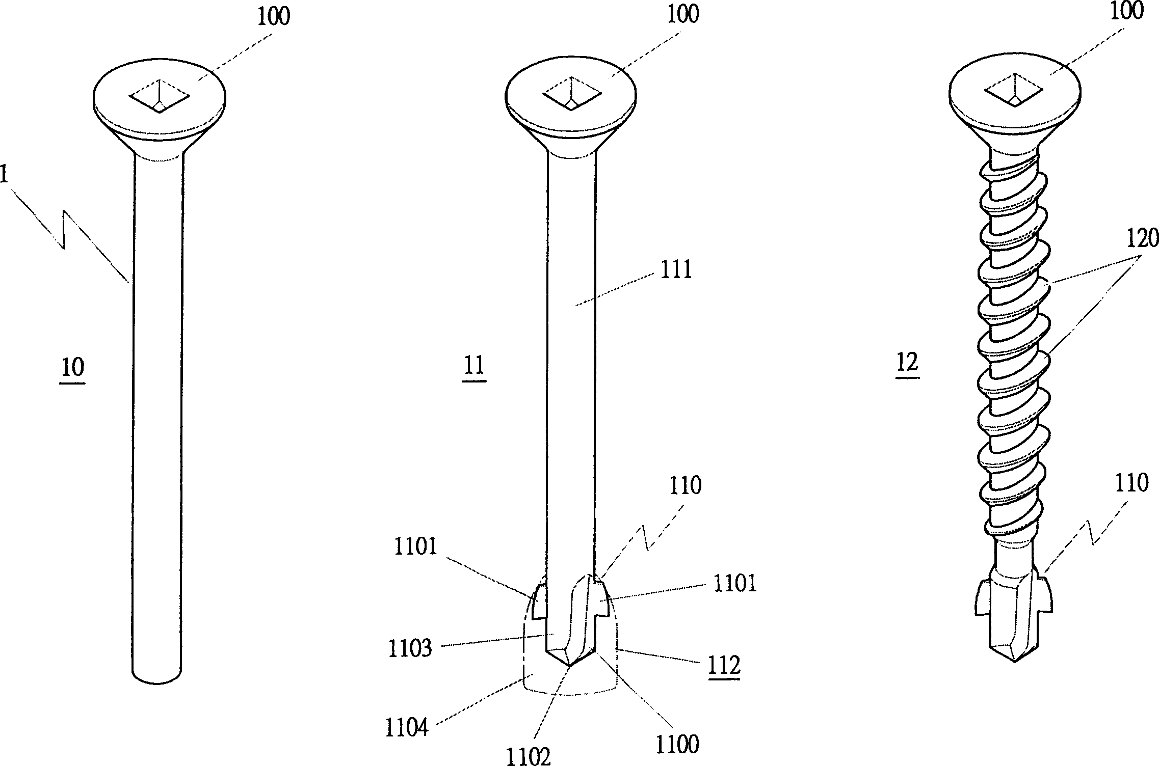 Tapping screw making method