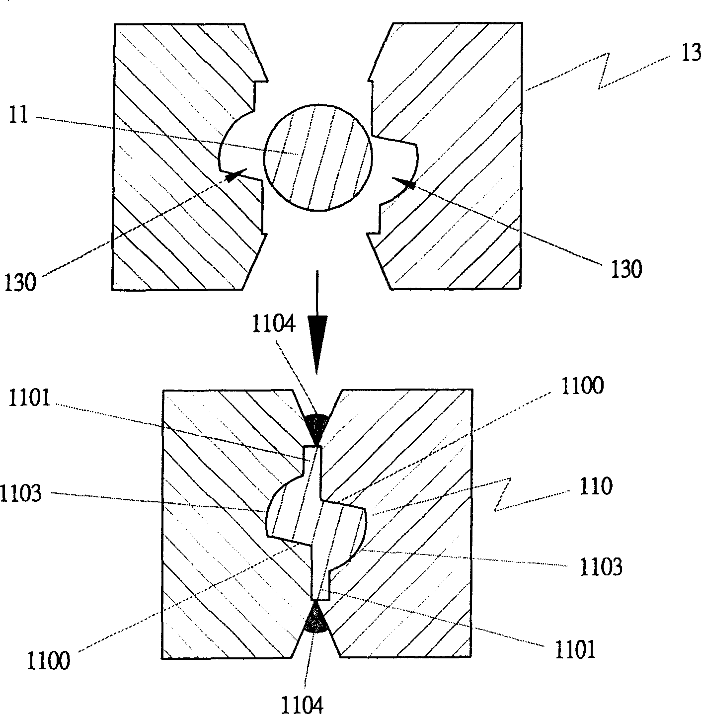 Tapping screw making method