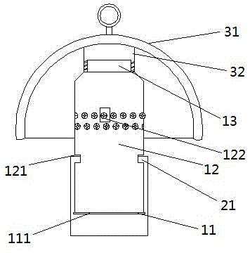 Drosophila trapping and killing container with liquid attractive toxicant