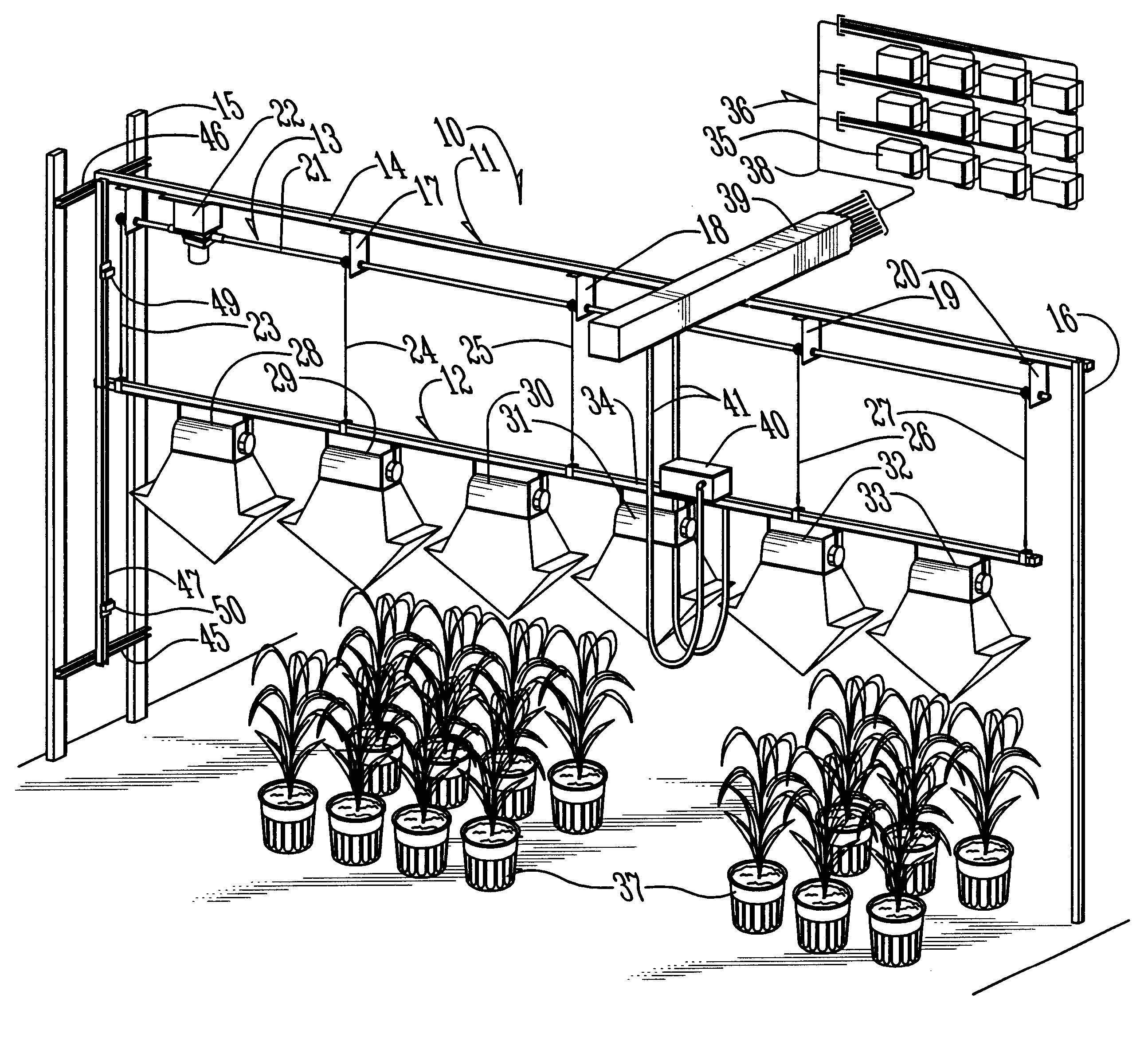 Vertically adjustable overhead lighting system