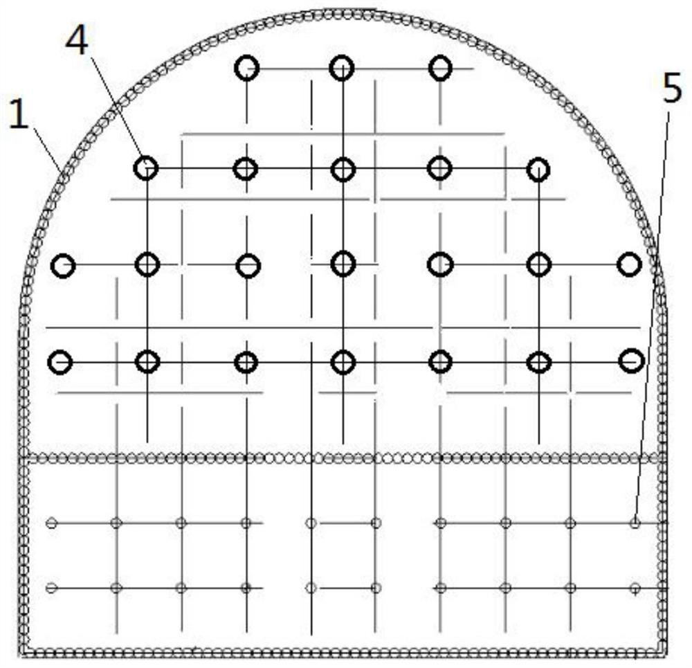 Drilling and splitting excavation construction method