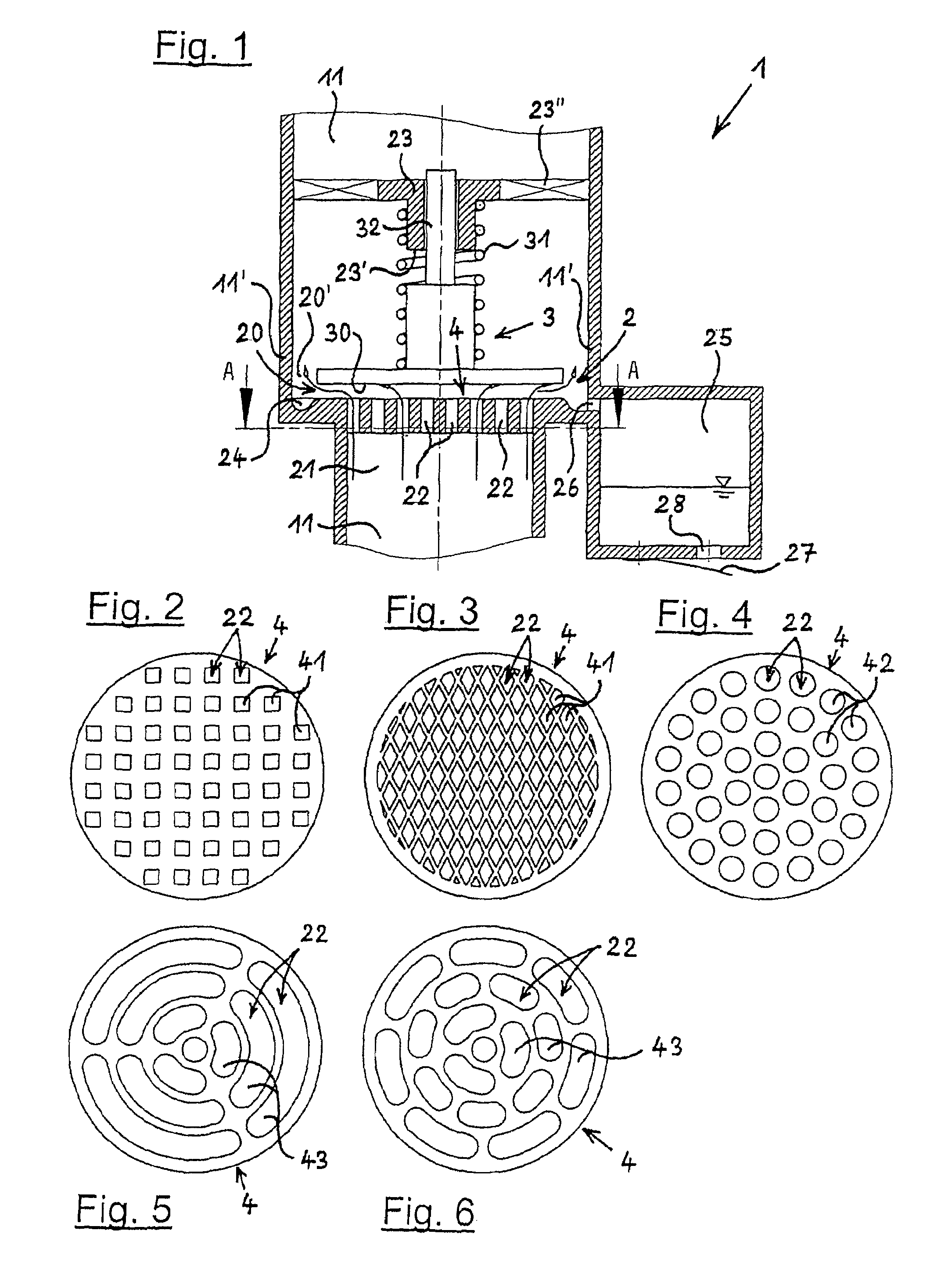 Device for eliminating oil particles from the crankcase ventilation gas in an internal combustion engine