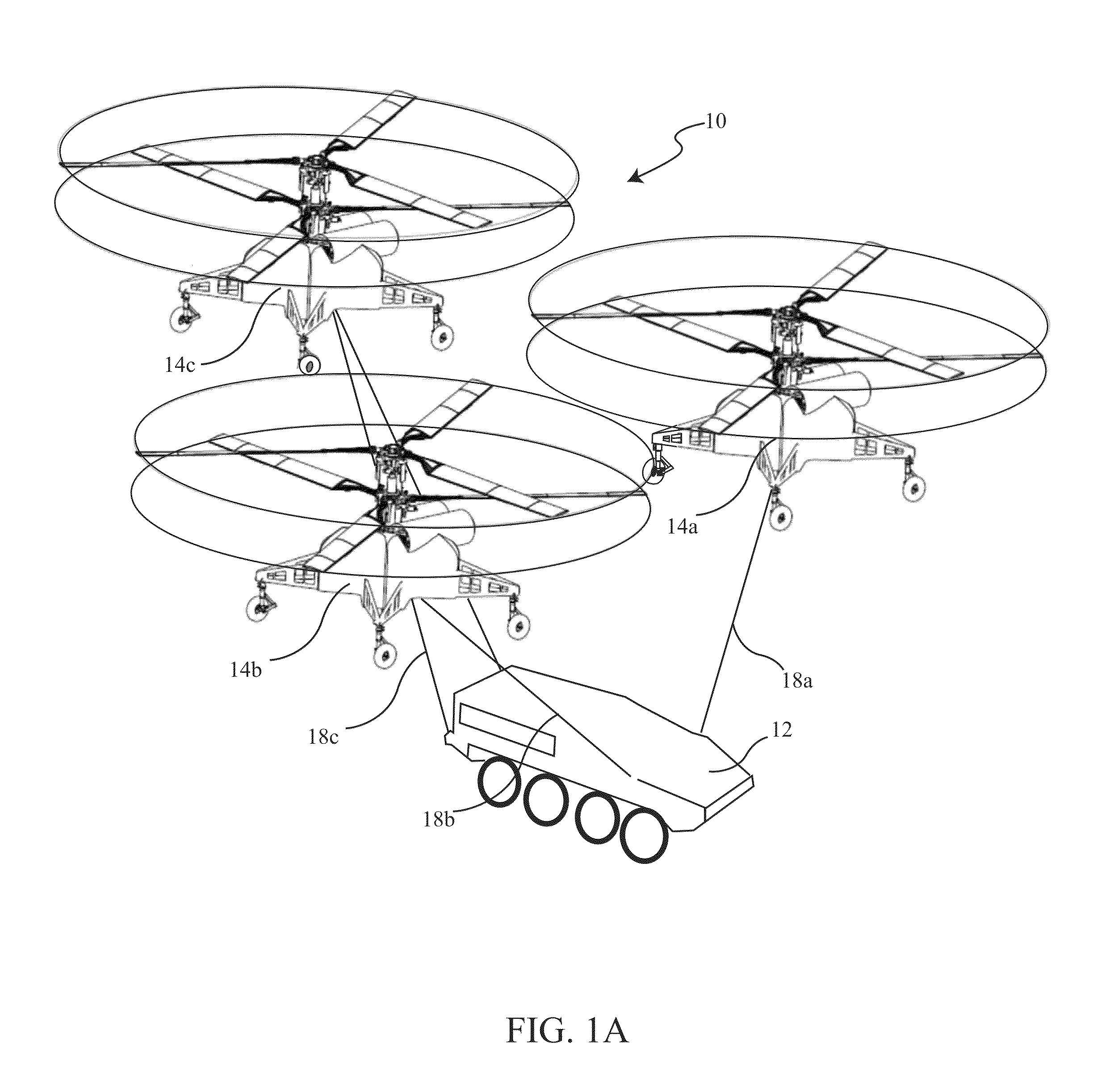 Co-operative, modular, unmanned, vertical lift cargo vehicles