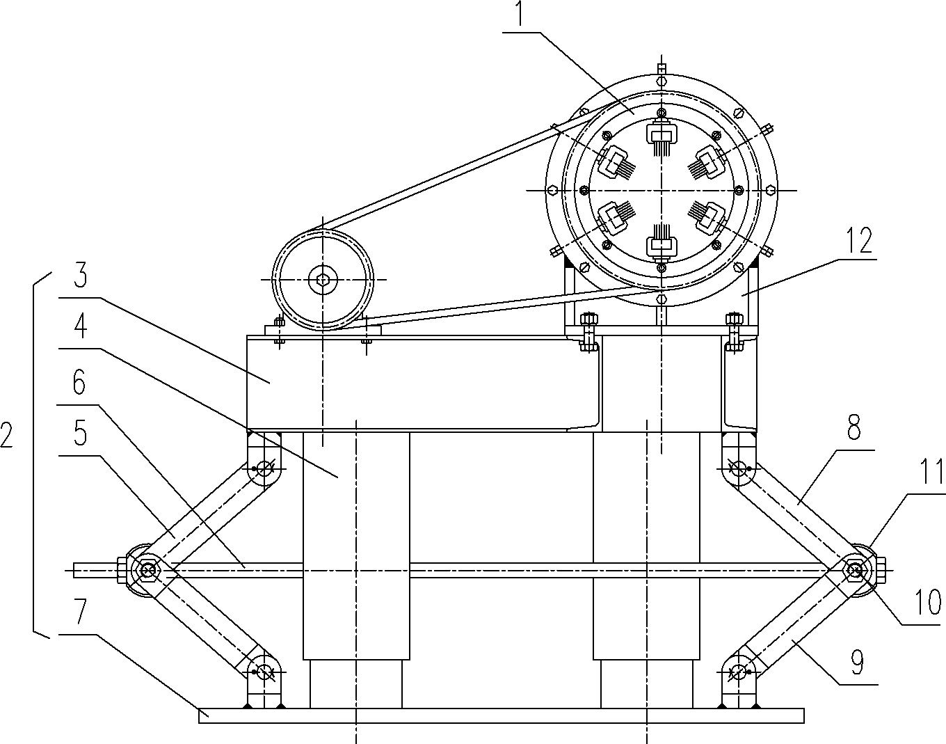 Rotary type steel pipe surface cleaning device