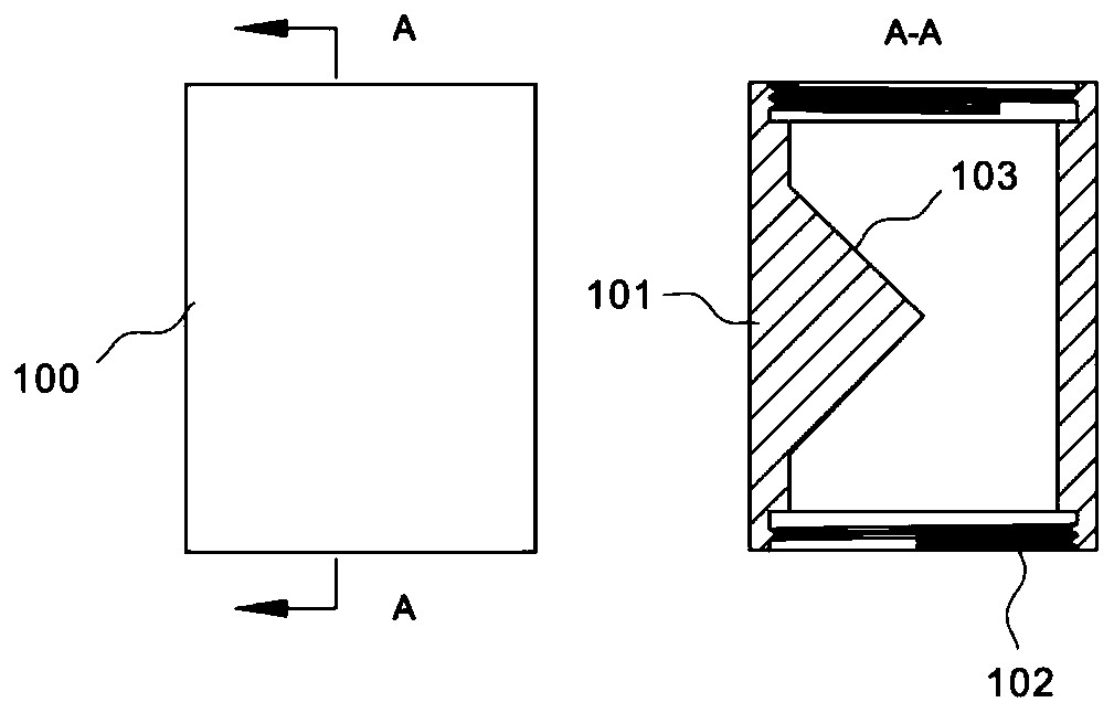 Wedge-shaped flow sensor with balance structure