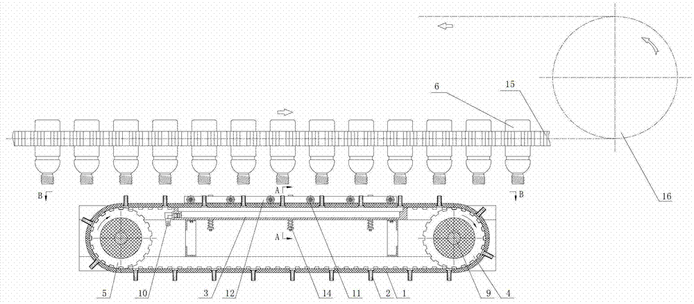 Synchronously operating jet type bottle cavity drying device and method