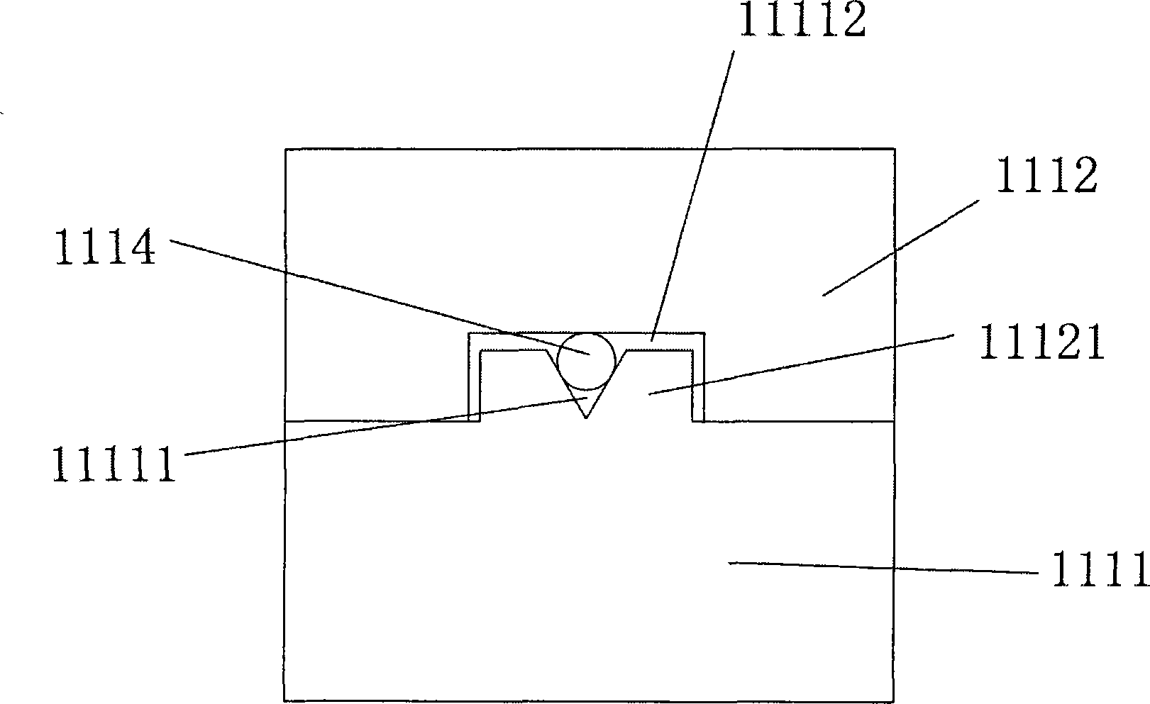 Mechanical pressing device and optical-fiber connecting device