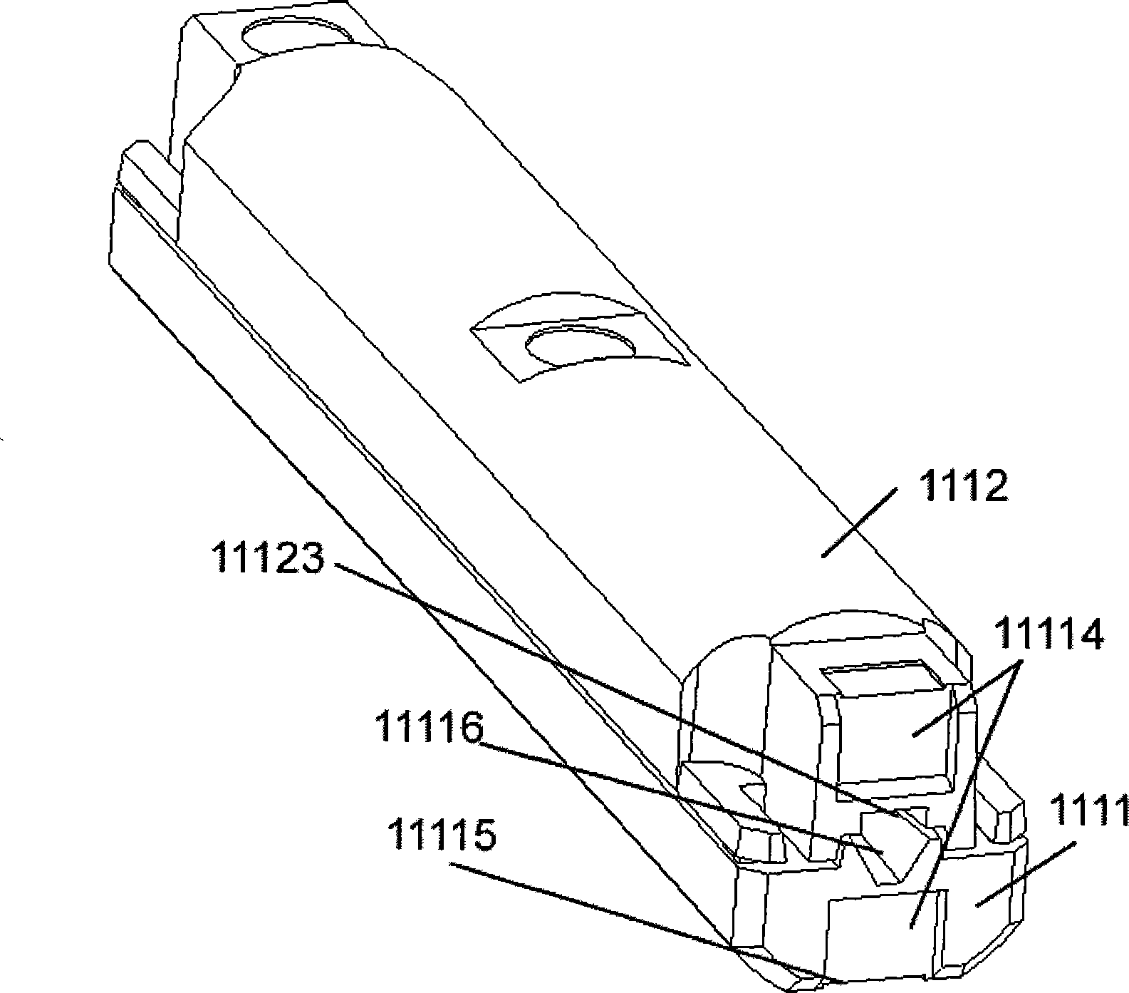 Mechanical pressing device and optical-fiber connecting device