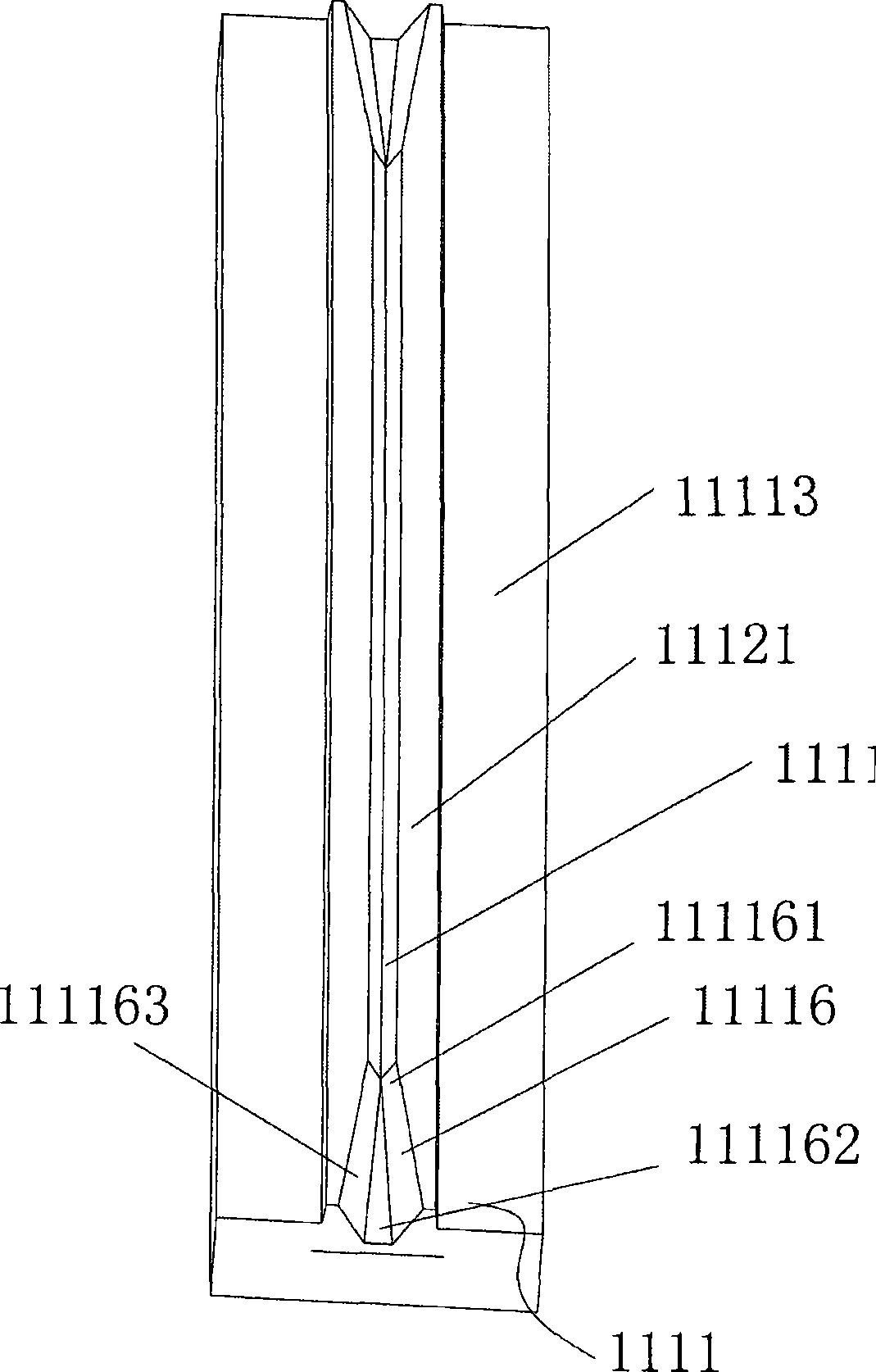 Mechanical pressing device and optical-fiber connecting device