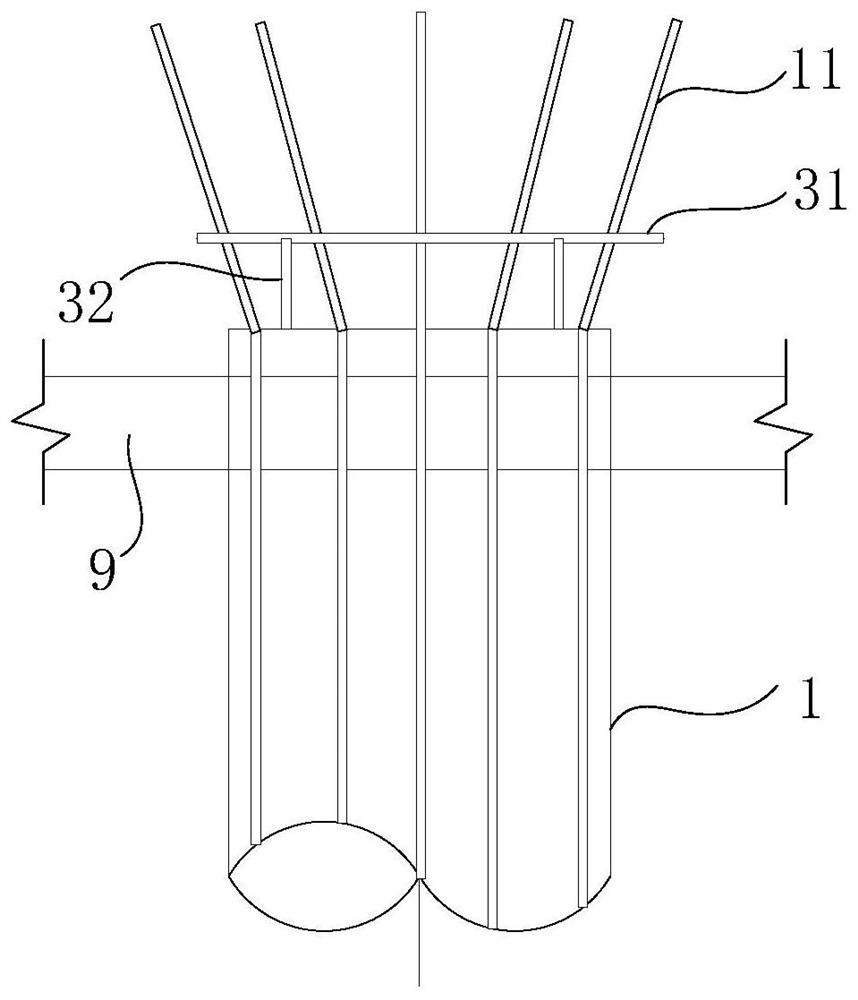 Multifunctional measurement and control pile with stable structure and construction method thereof