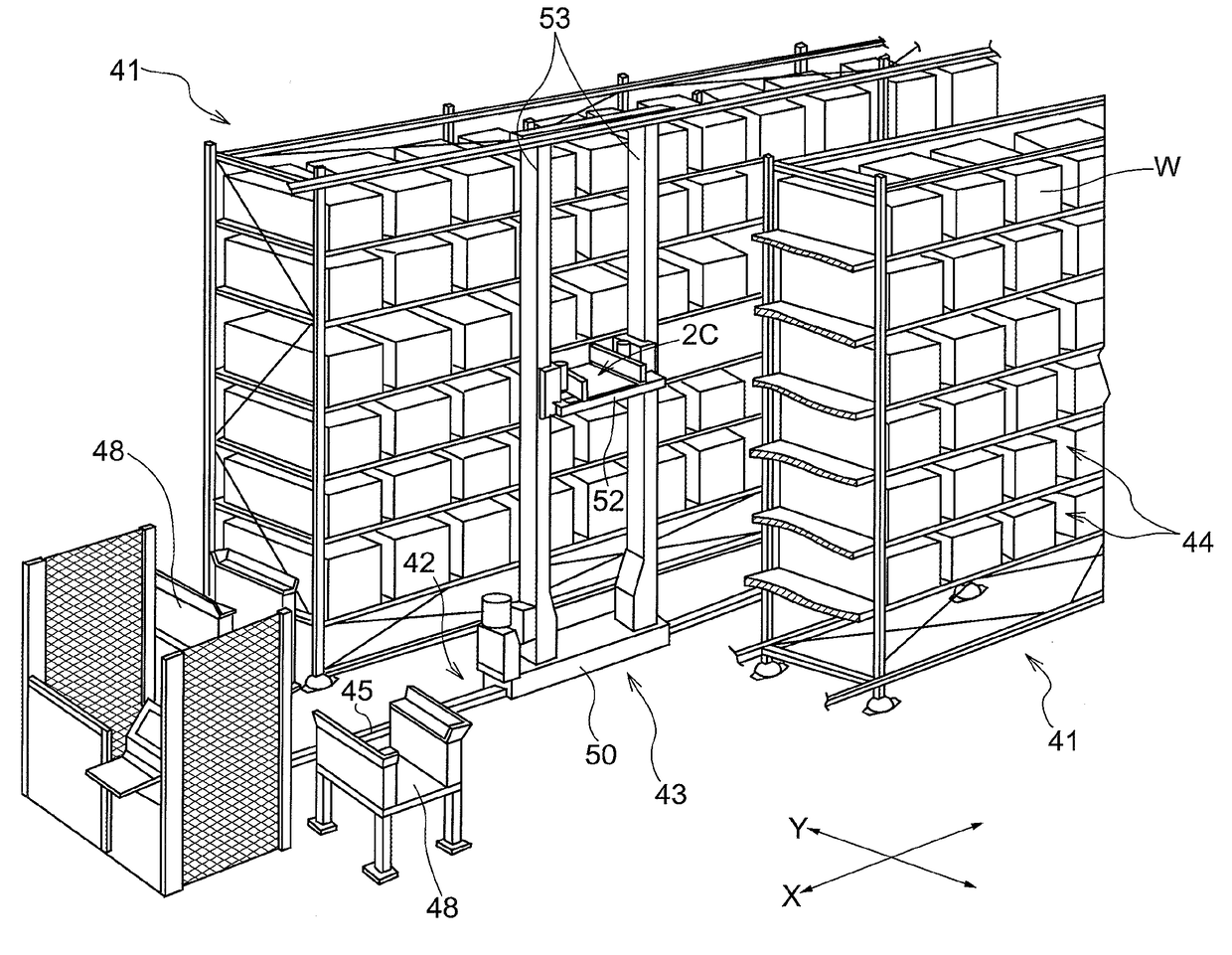 Article Transfer Device and Article Transport Facility