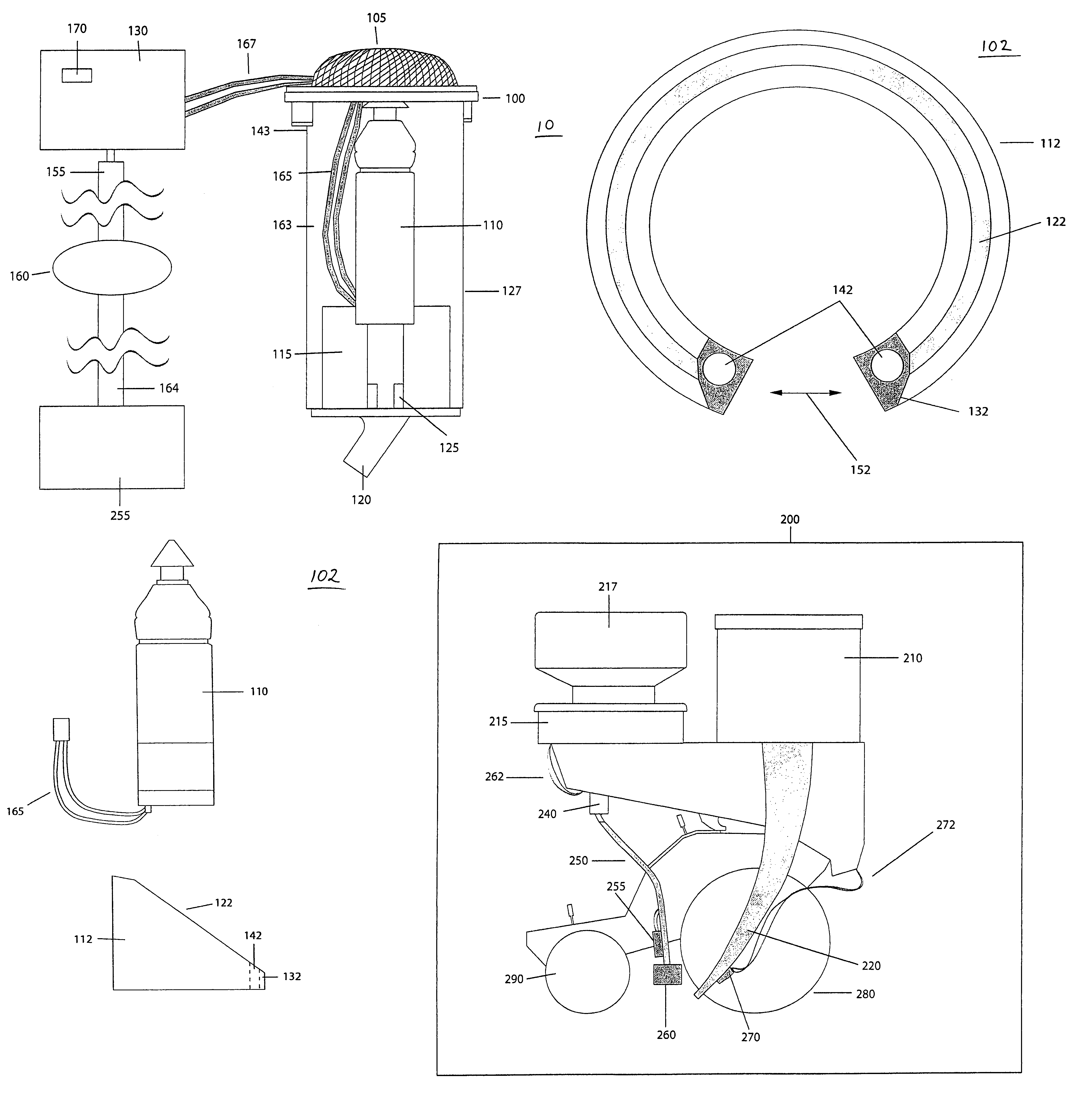 Self-calibrating meter with in-meter diffuser