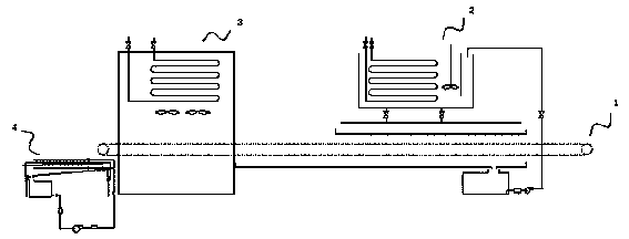 Refrigeration pretreatment production line for shrimps