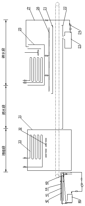 Refrigeration pretreatment production line for shrimps