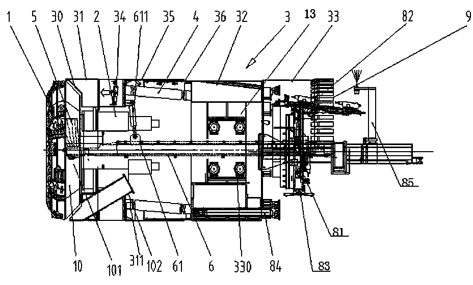 Combined type double-shield tunneling machine