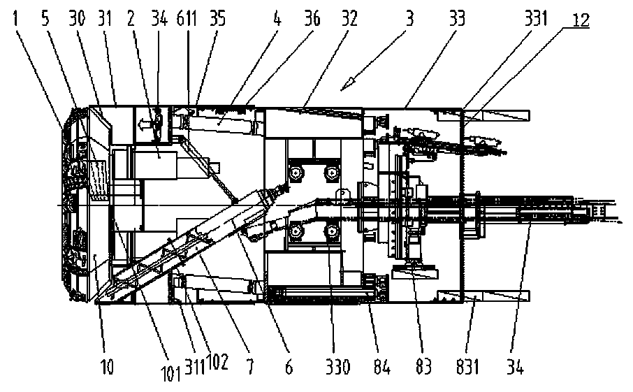 Combined type double-shield tunneling machine