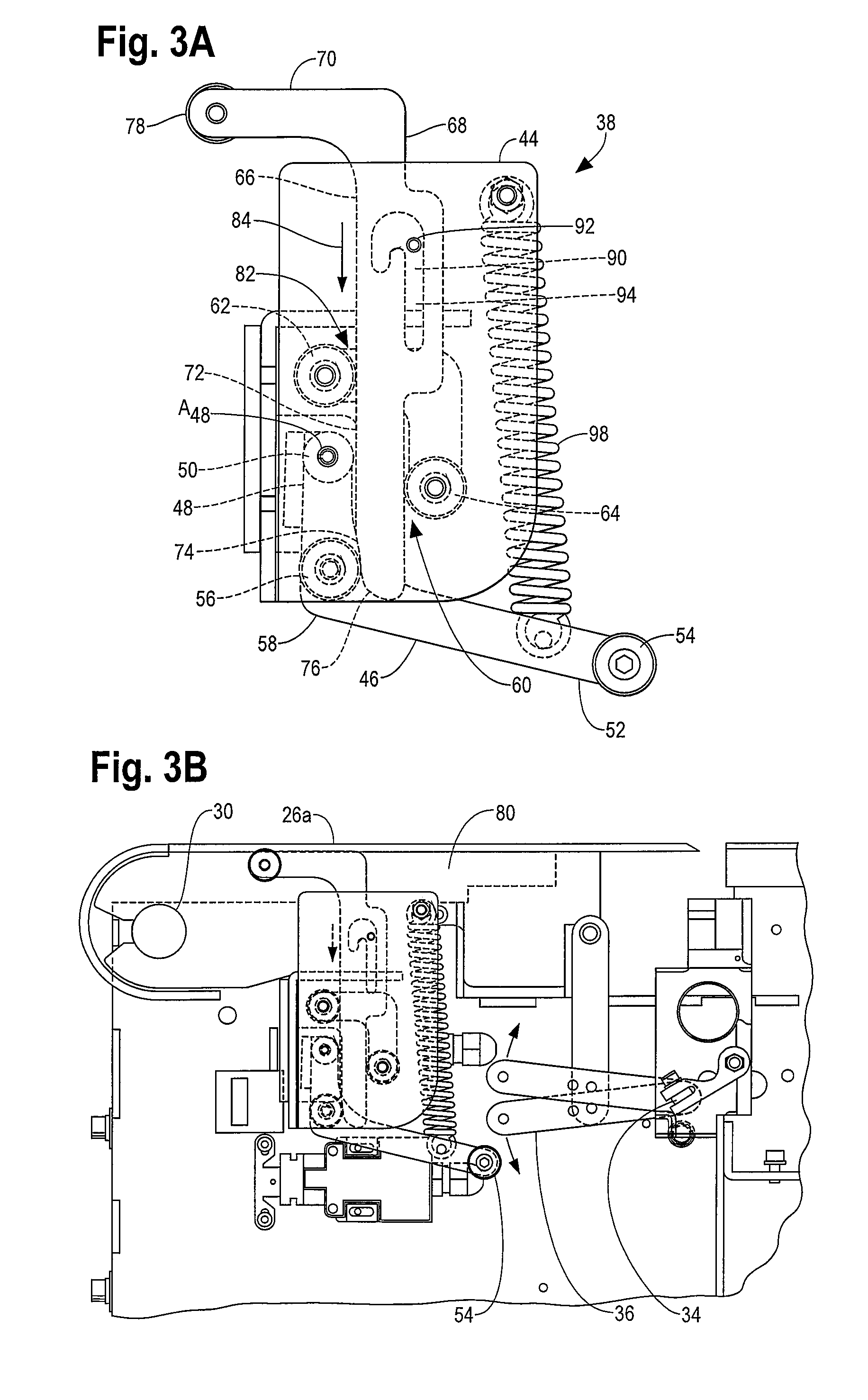 Automatic chute opening system for strapping machine