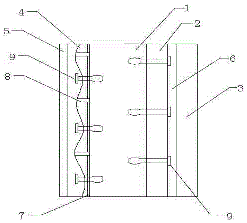 Thermal insulation and sound absorption structure of building external wall