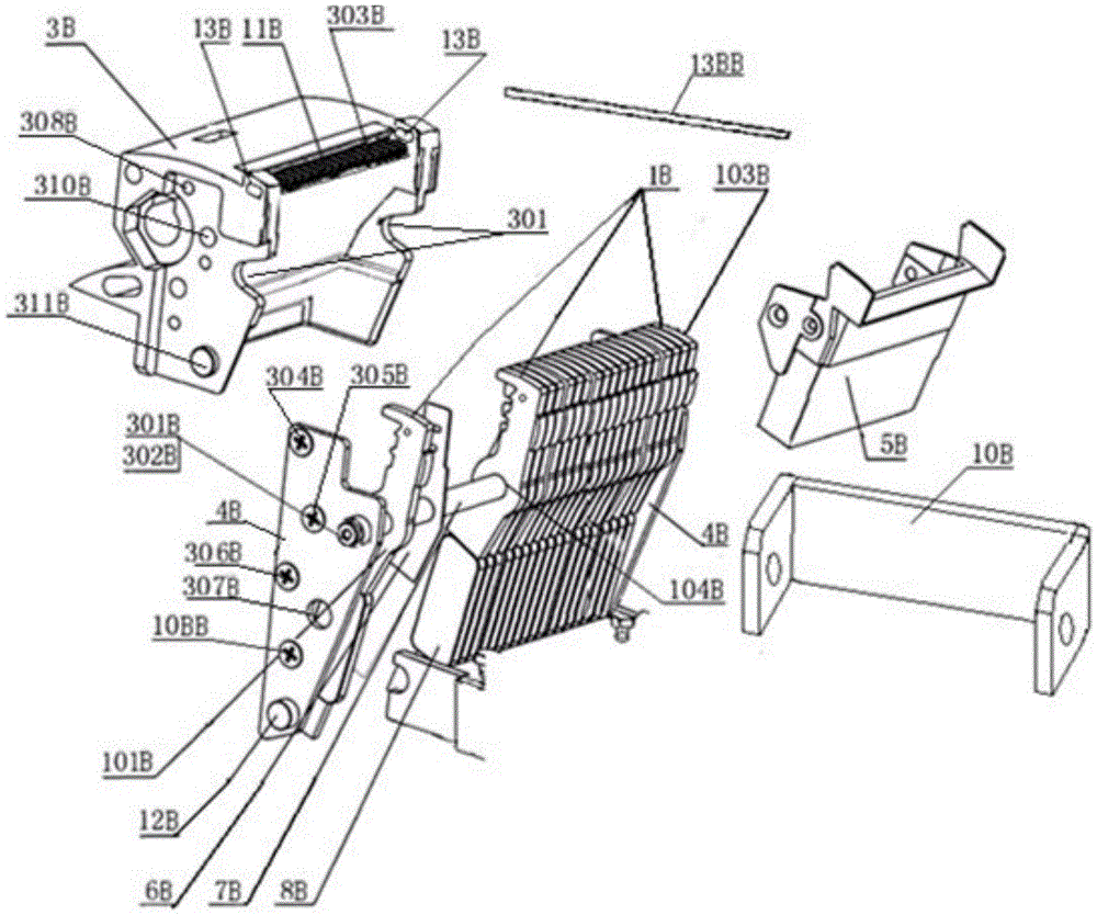 Contact support structure for air circuit breaker contact system