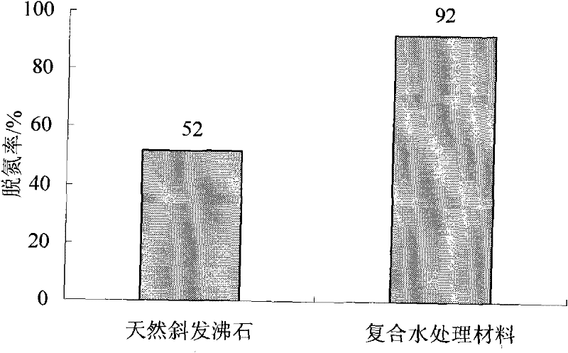 Denitrification dephosphorization antibacterial composite water treatment material used for water reclamation