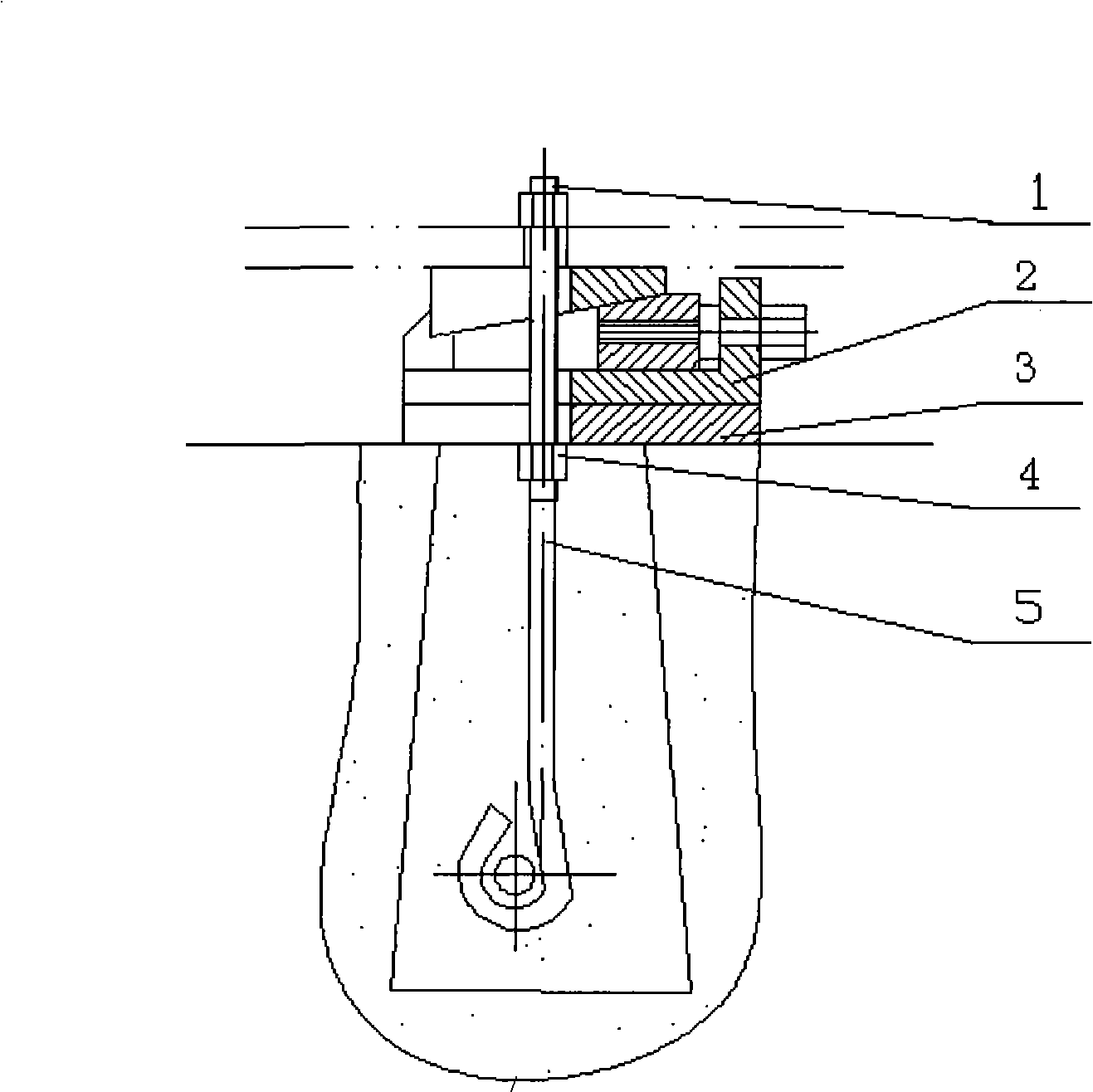 Secondary grouting construction method of machine setting