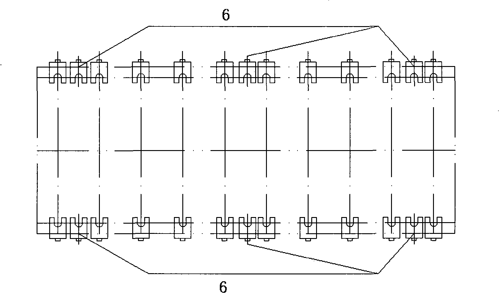 Secondary grouting construction method of machine setting