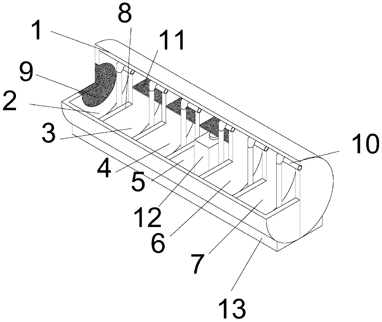 Ship oily sewage treatment device and method