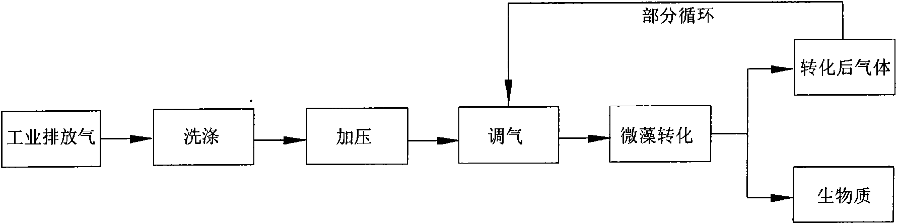 Method for reducing exhausted carbon dioxide by using microalgae