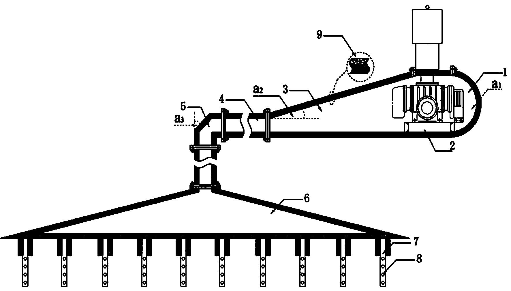 Noise collecting system device for sewage plant blower