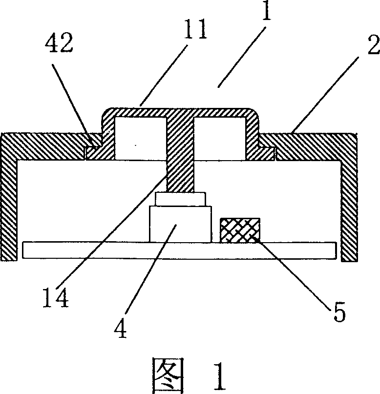 Translational key with guide function