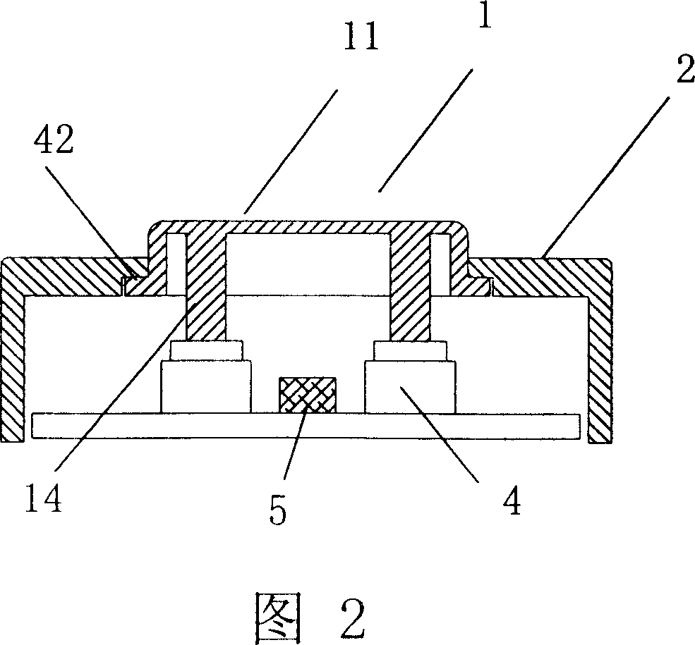 Translational key with guide function