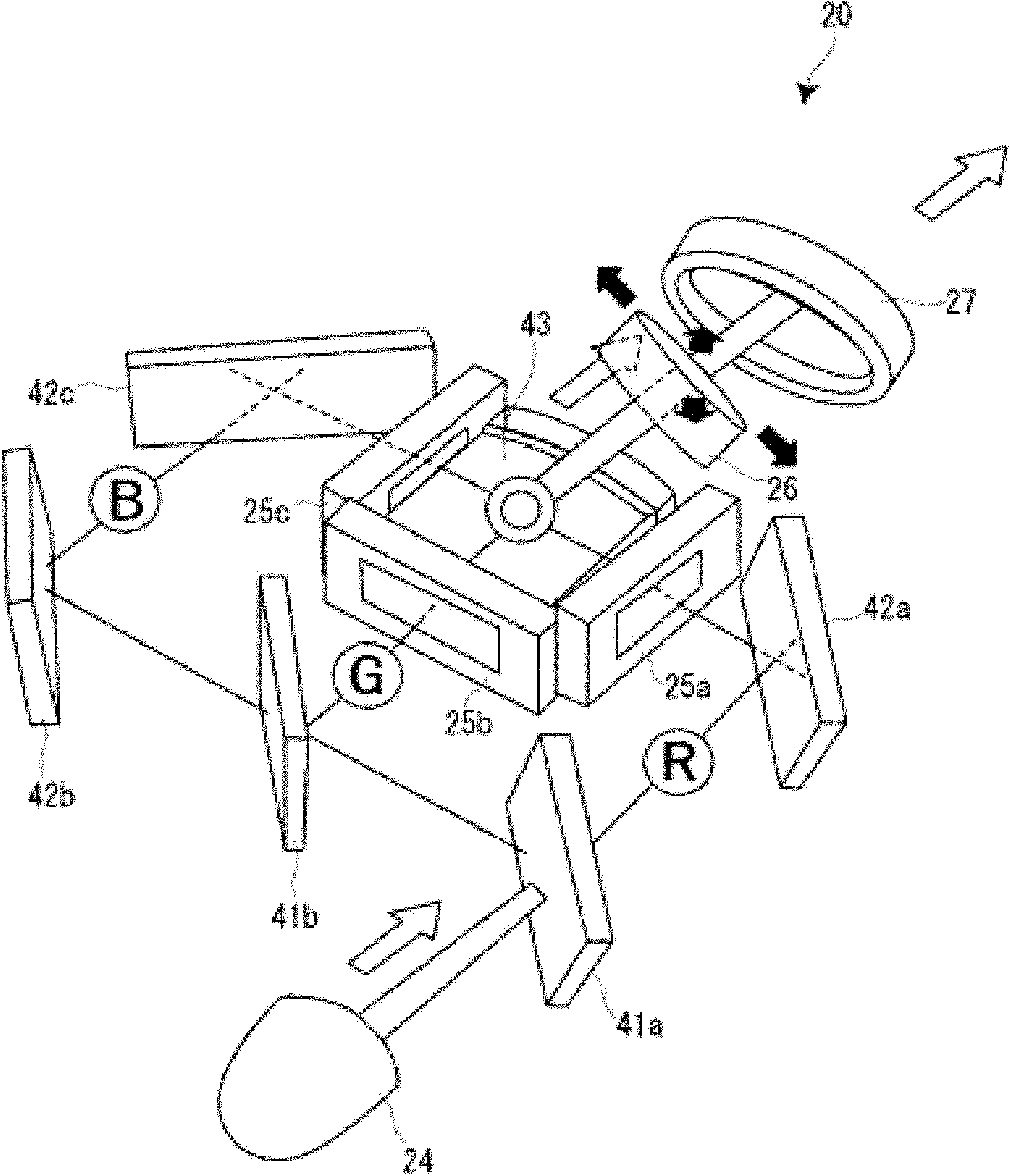 Projection apparatus and image blue preventive control method for projection apparatus