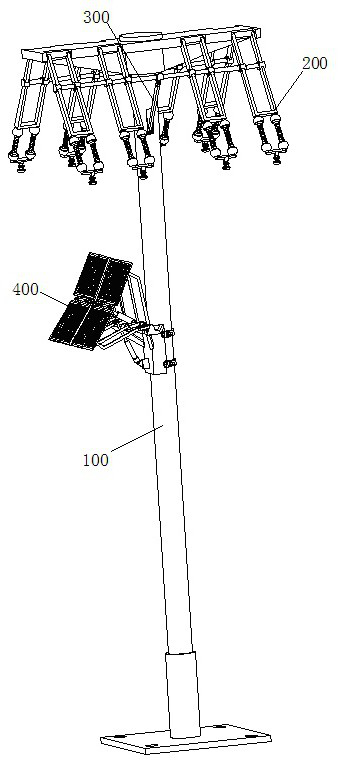 An adjustable utility pole