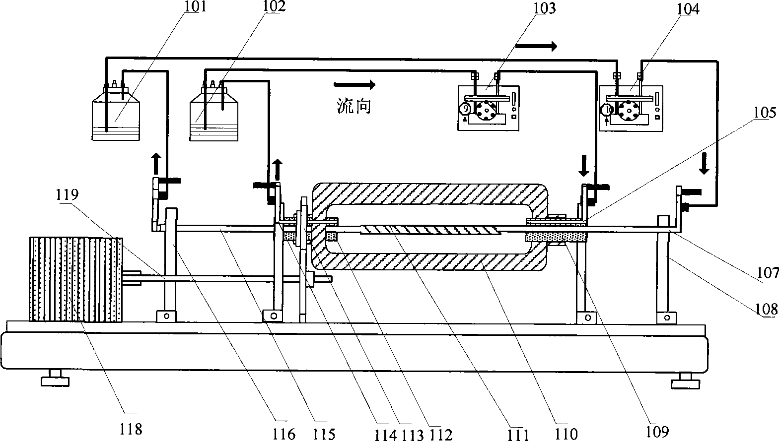 Adjustable pouring type vascular tissue engineering reactor having rotating cultivation cavity