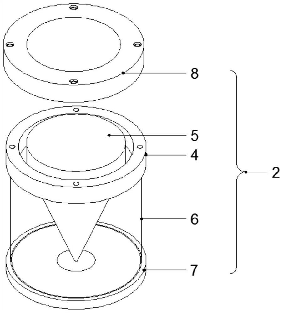 Miniature laser marking instrument mounting structure applied to cable bridge construction