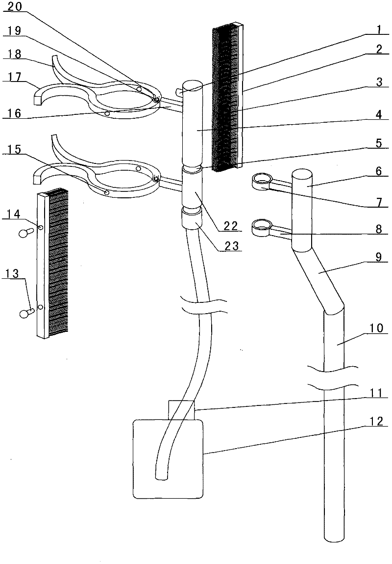 Power transmission line insulator cleaning device