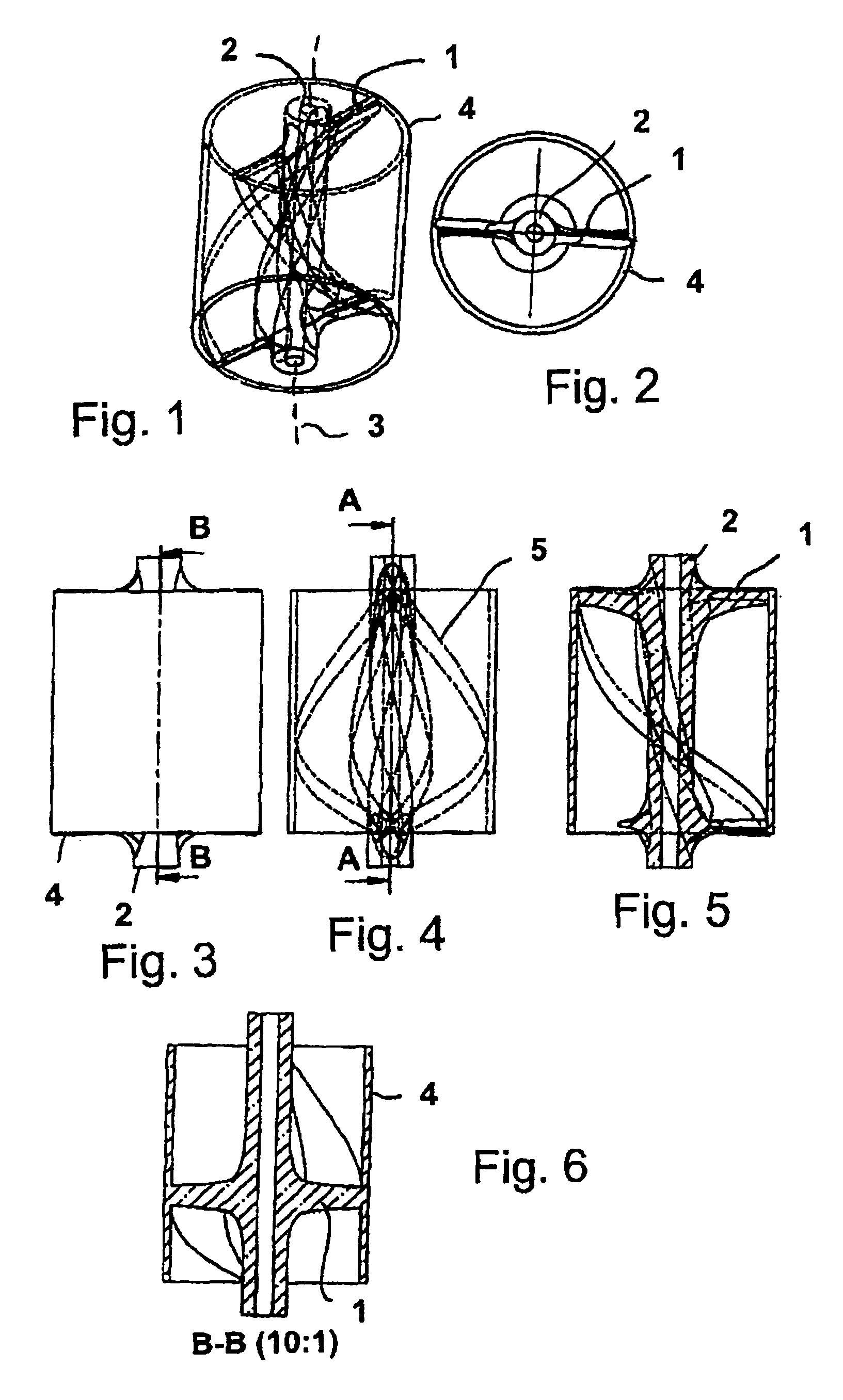 Fluid pump having at least one impeller blade and a support device