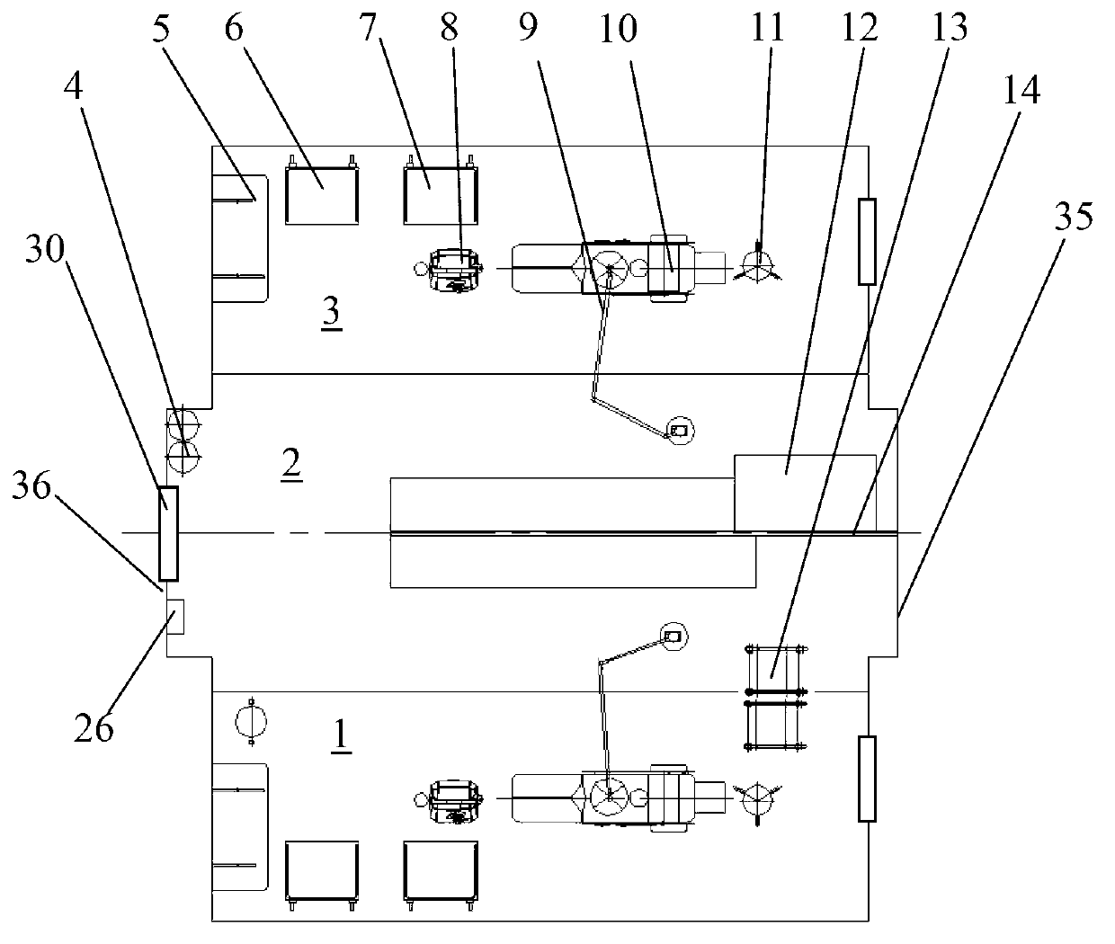 Extensible square operation cabin with air purification and informatization functions