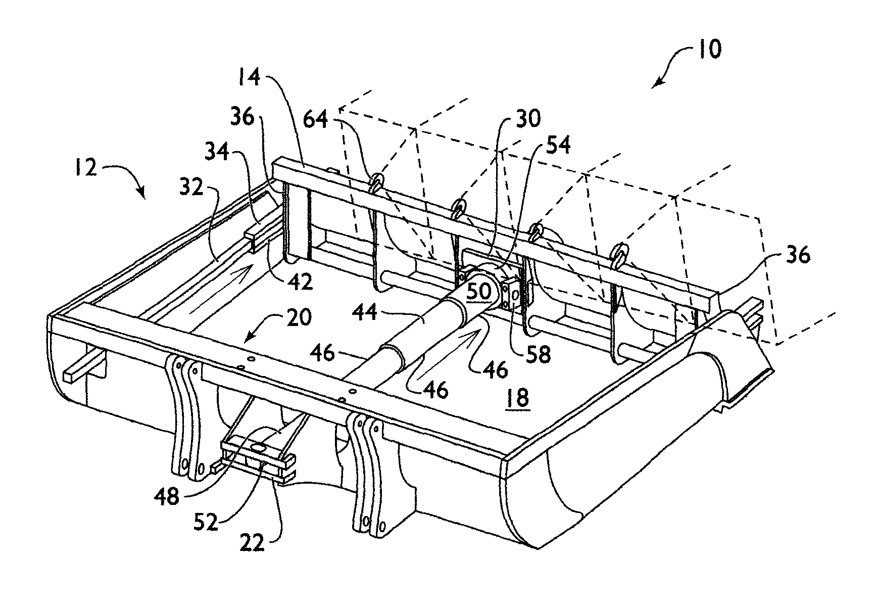 Mining scoop material ejection retrieval system