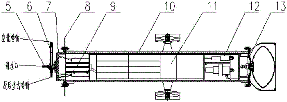 Cavitation cleaning device for clearing biofouling on surfaces of marine ships and platforms