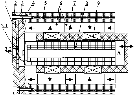 Electromagnetic linear actuator based on reed valve heat dissipation