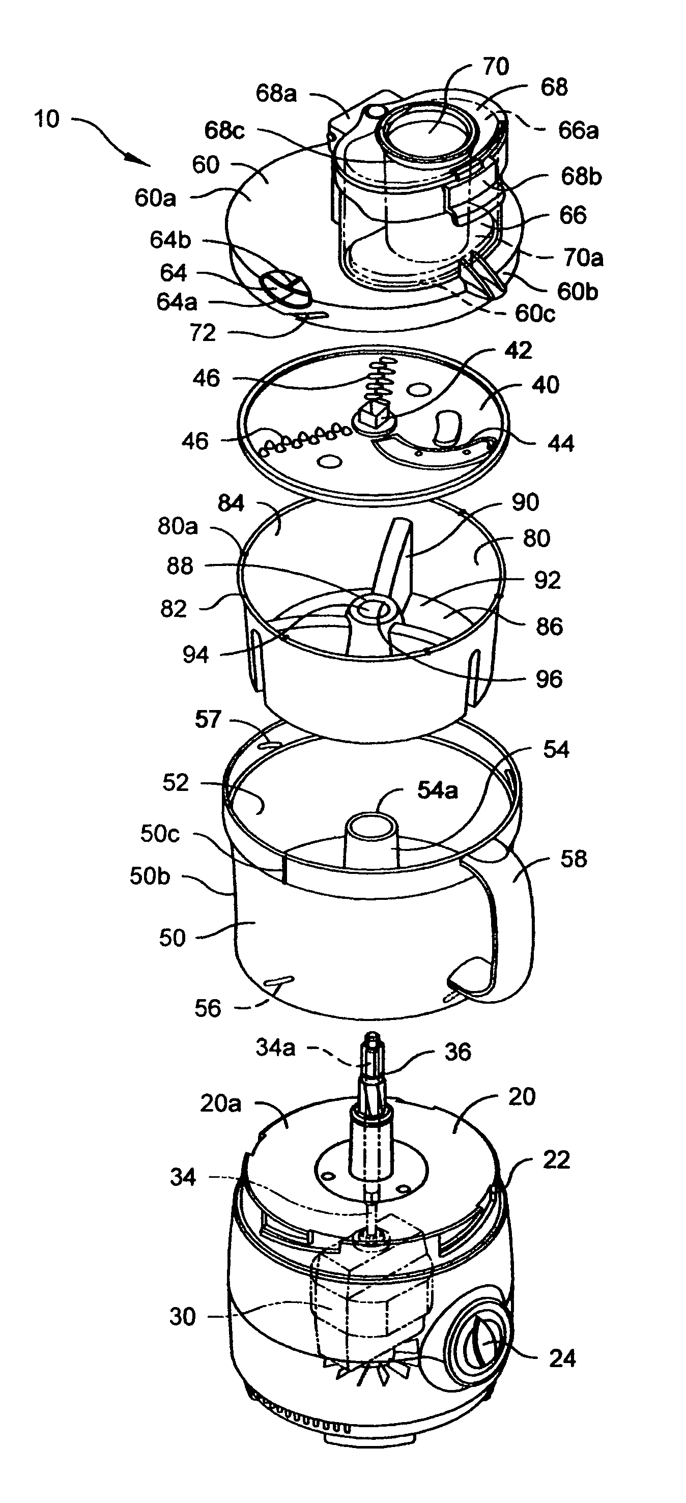 Rotatable tray for food processor