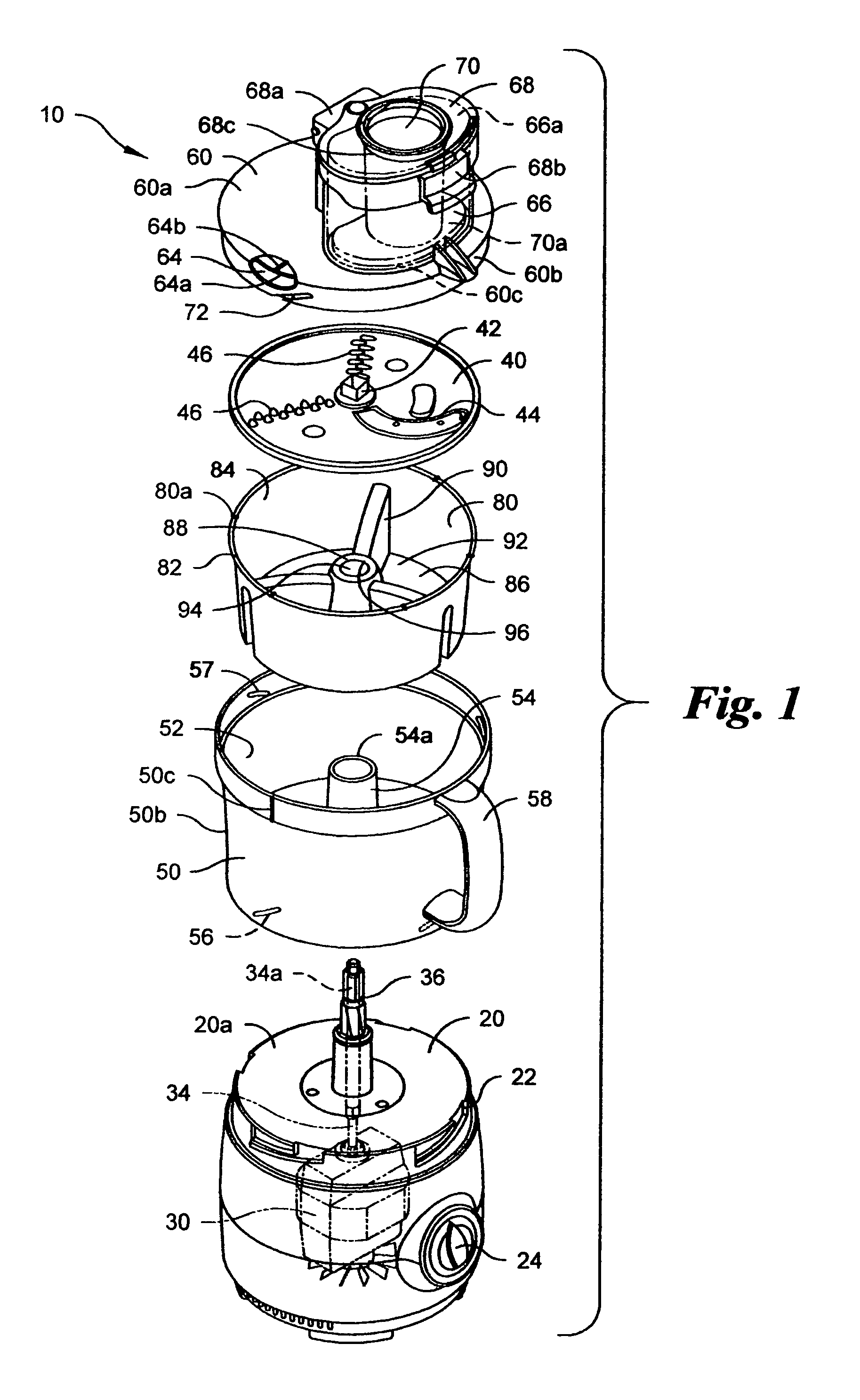 Rotatable tray for food processor