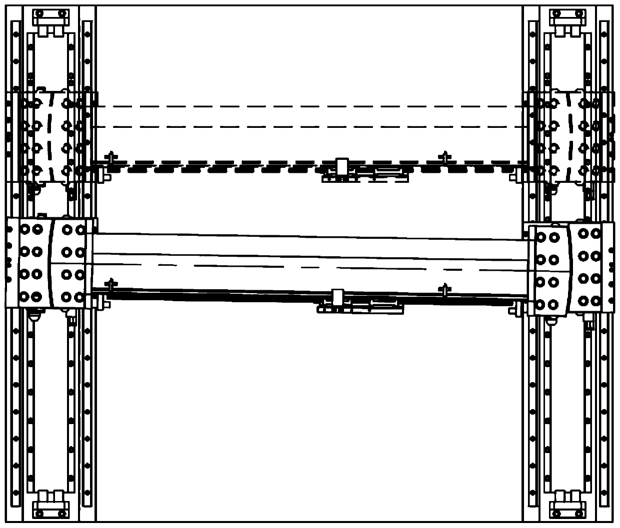 Flexible linear motor double-drive gantry platform